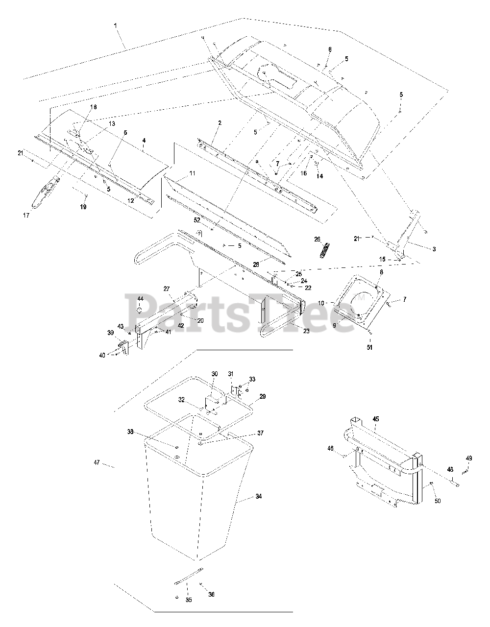 Exmark Ultra Vac Exmark Ultra Vac Bagger For Lhp Mower Sn