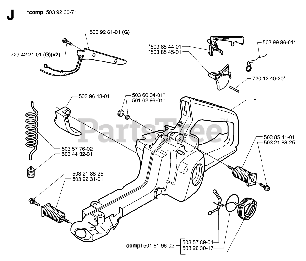 Husqvarna 357 XP Husqvarna Chainsaw SN 20010100001 20014000000