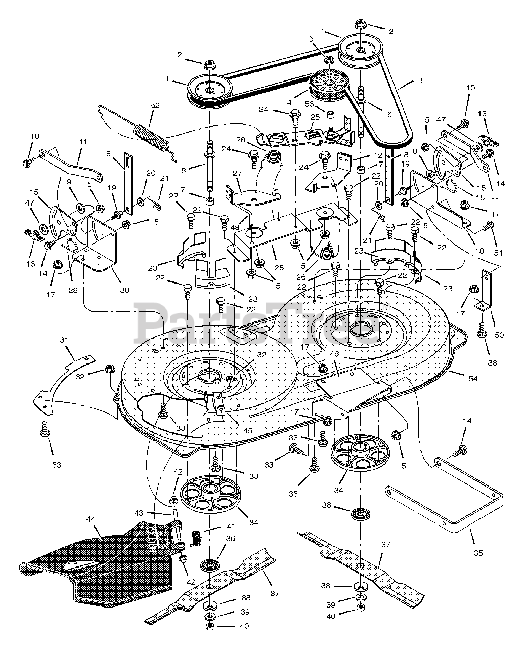 Scotts X C Scotts Lawn Tractor Mower Housing Parts Lookup With Diagrams