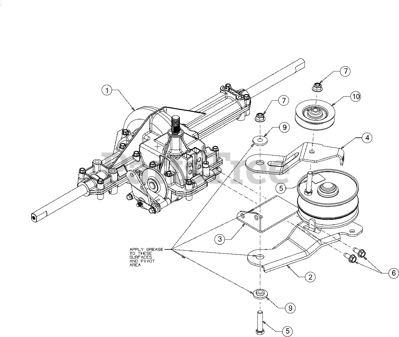 Troy Bilt Mower Parts Diagram