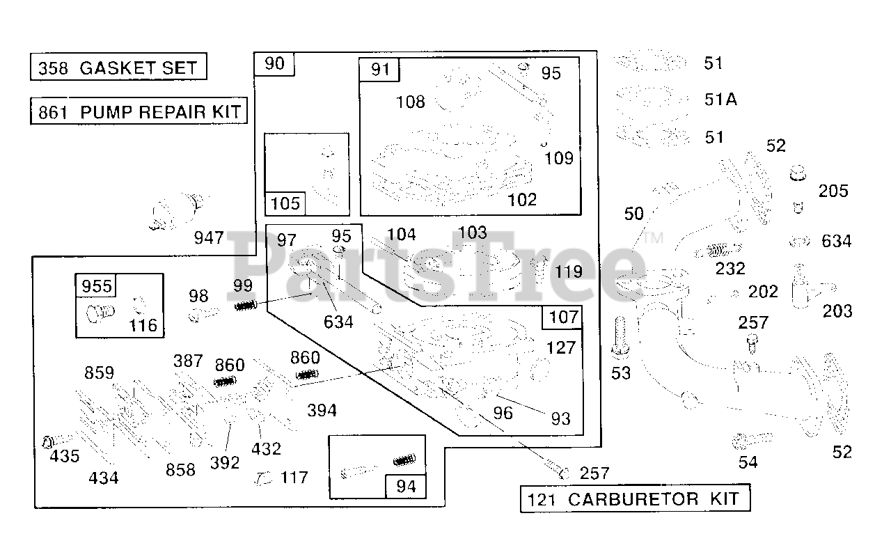 Briggs And Stratton 404707 1212 01 Briggs And Stratton Vertical Engine Carburetor Assembly 0720