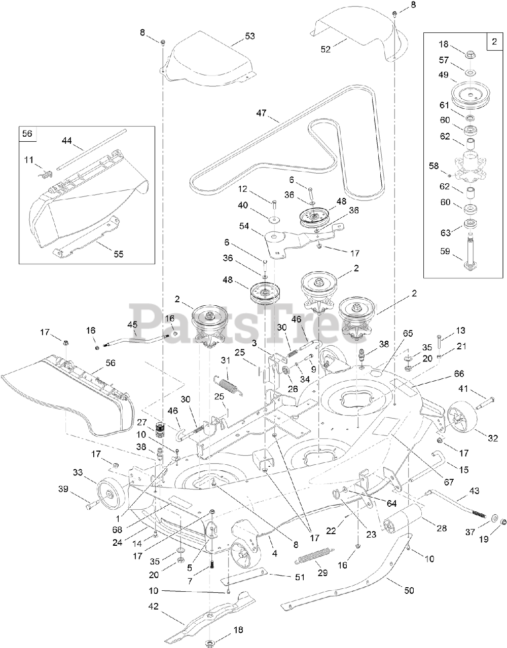 Toro 14aq94rp848 (gt 2200) - Toro Garden Tractor (2012) 50 Inch Deck 