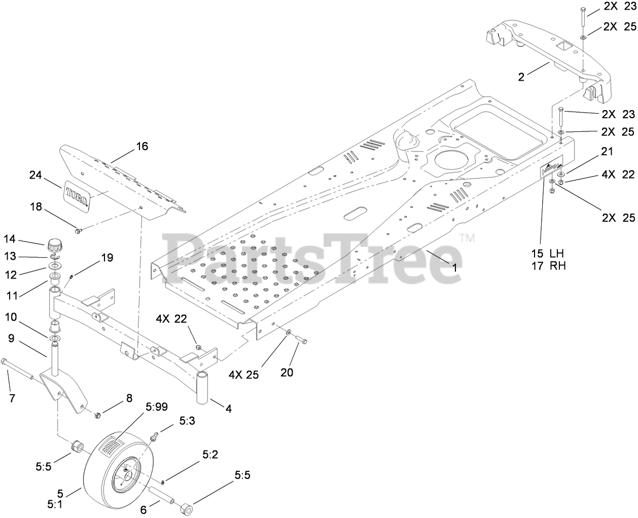 Toro 74398 Z 5035 Toro 50 Timecutter Zero Turn Mower Sn