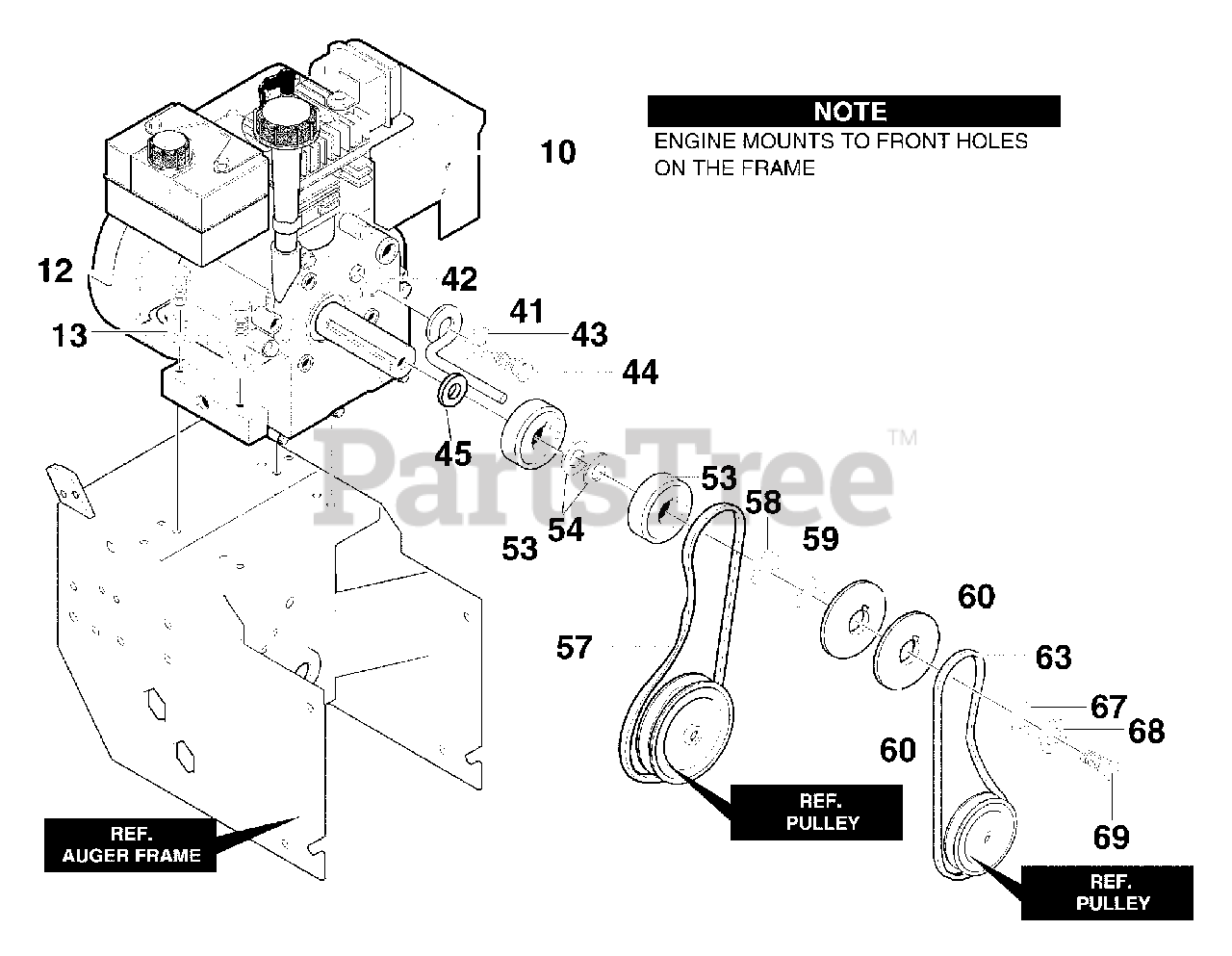 Murray 627804x6b Murray Ultra 27 Snow Thrower 2000 Engine Assembly Parts Lookup With 2798