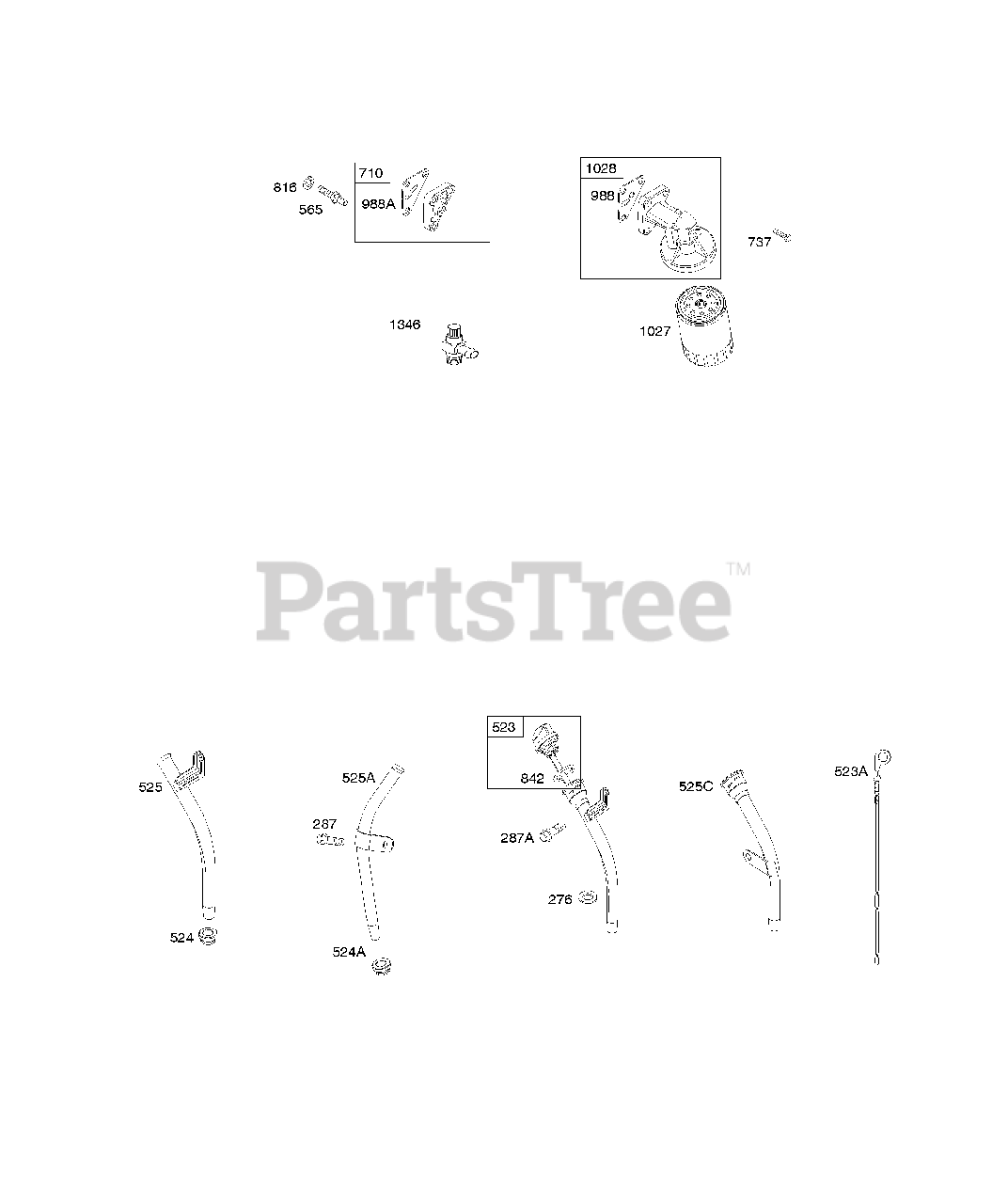 Briggs And Stratton 350447 1195 E1 Briggs And Stratton Horizontal Engine Lubrication Parts Lookup 2927