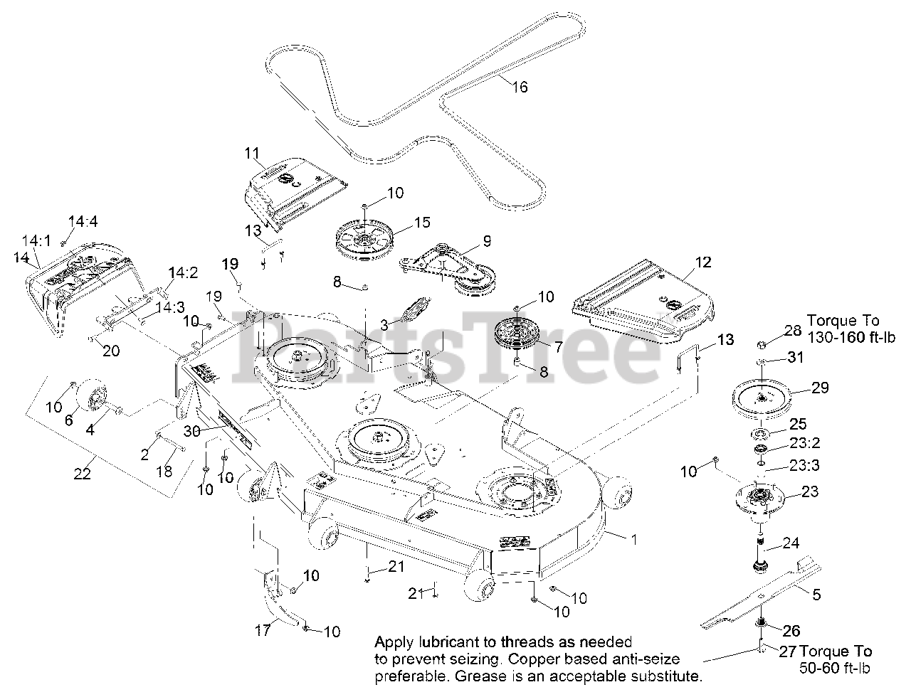 Exmark Lzs749akc724a1 Exmark 72 Lazer Z S Series Zero Turn Mower Kohler Ecv749 Sn 316000000 399999999 2016 Deck Assembly Parts Lookup With Diagrams Partstree