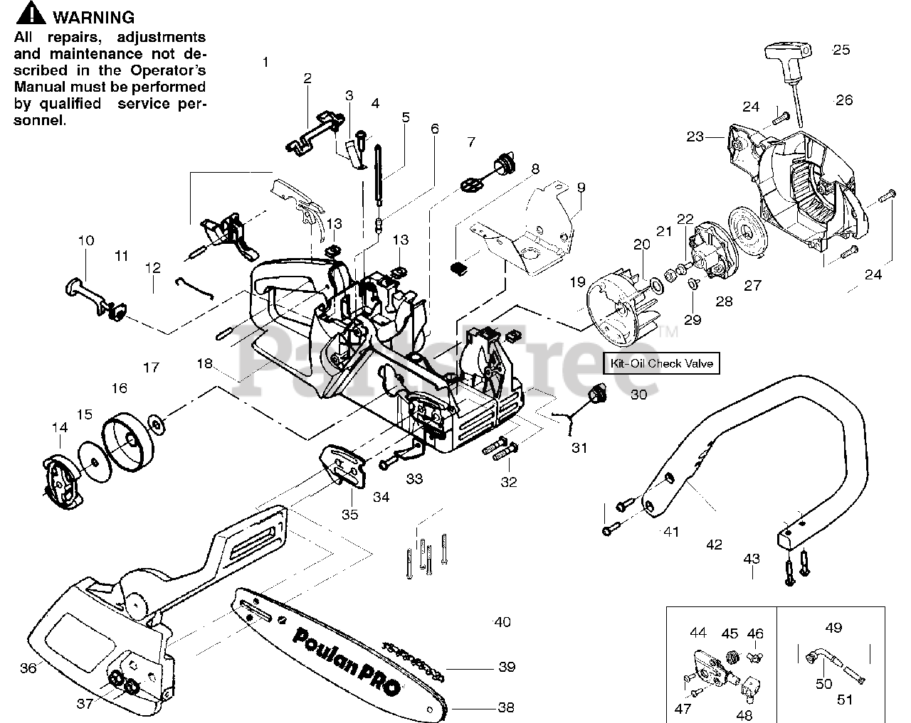 40 poulan pro carburetor diagram