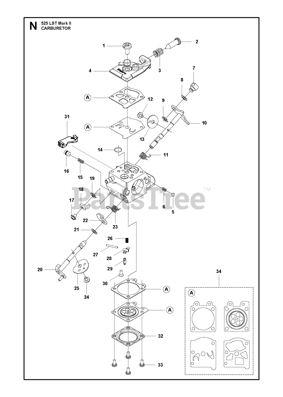 Husqvarna 525 Lst Mark Ii Husqvarna Brush Cutter Carburetor Parts Lookup With Diagrams Partstree 7158