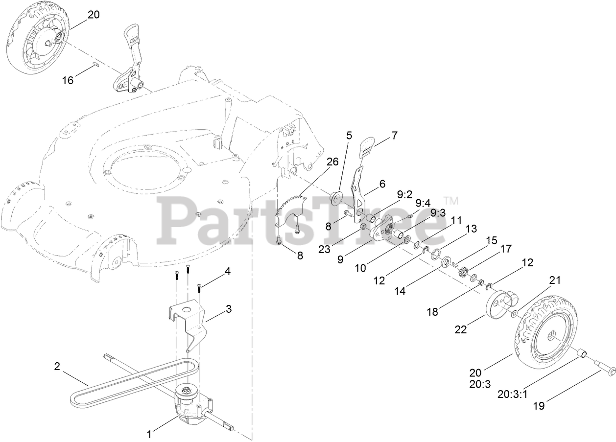 Toro 20384 - Toro Super Recycler Walk-Behind Mower (SN: 313000001 ...