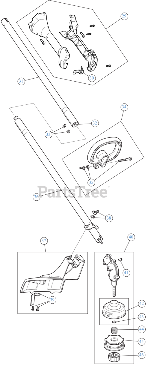 Troy Bilt Tb 25 Sb 41ad25sb866 Troy Bilt String Trimmer General Assembly Parts Lookup With 1528