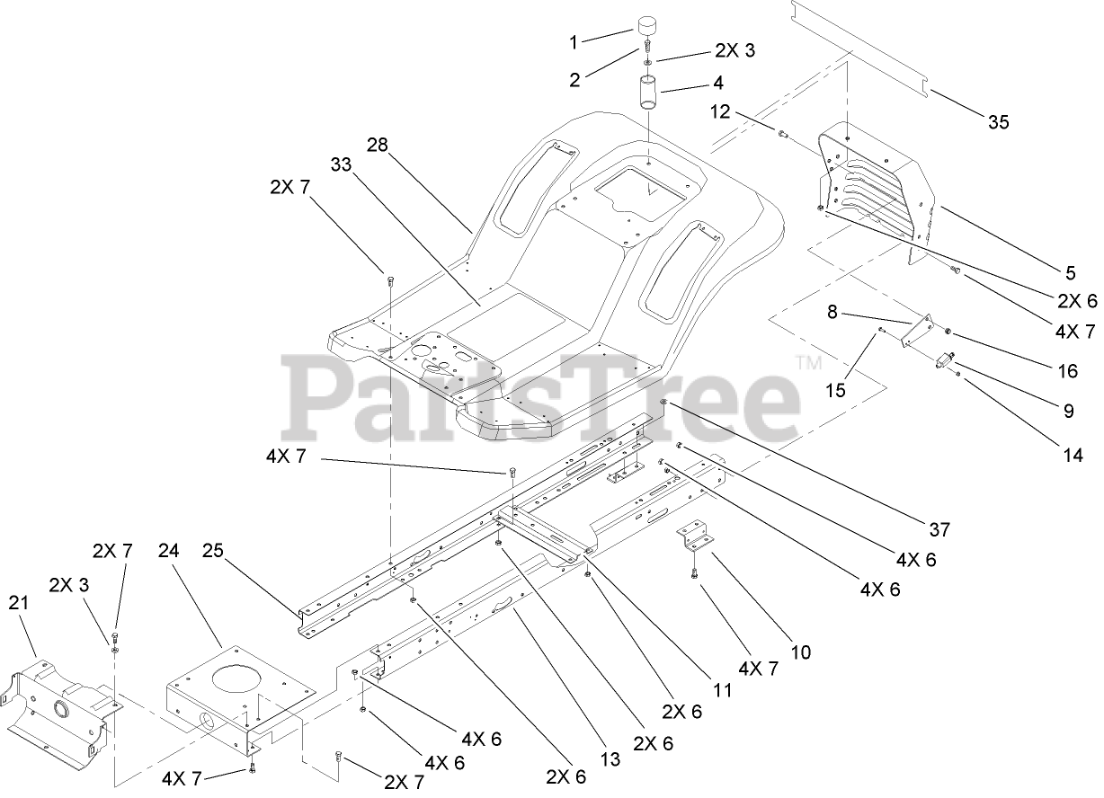 Toro 71209 (XL 320) - Toro Lawn Tractor (SN: 250005001 - 250999999 ...