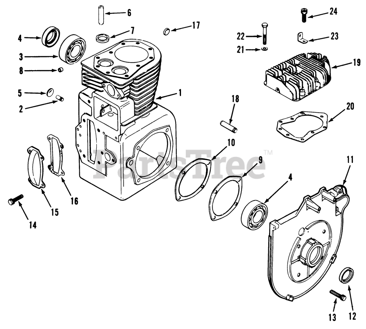 Toro 31-12K801 (312-8) - Toro Garden Tractor (1990) Kohler Crankcase ...