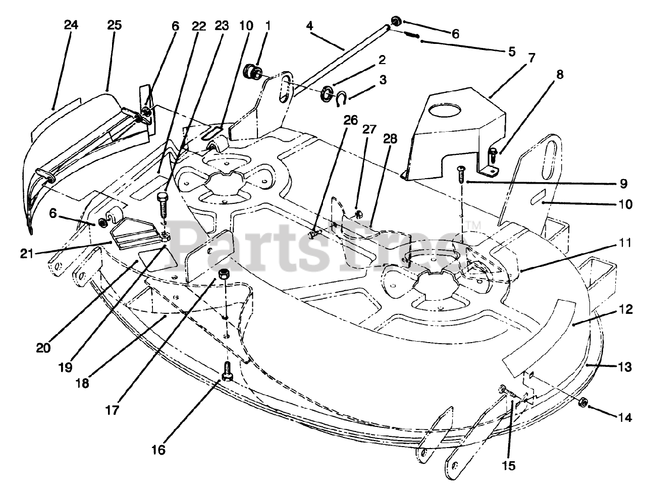 Toro 78225 Toro 38 Recycler Mower Deck For 260 Series Tractors Sn