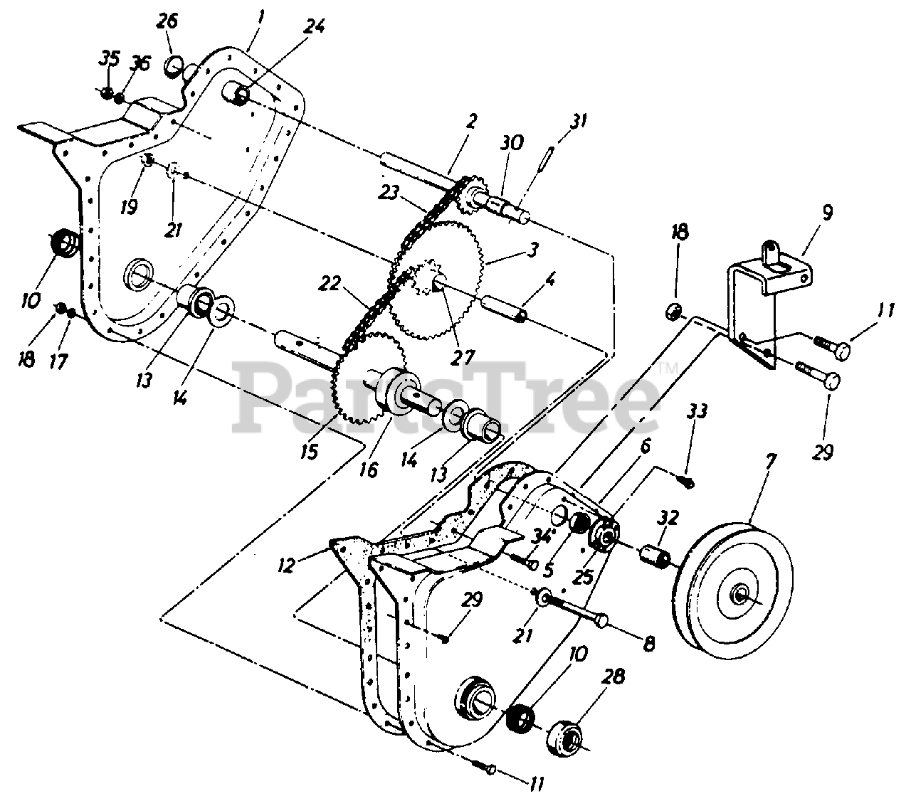 Cub Cadet 020 (211-020-100) - Cub Cadet Front-Tine Tiller (1991) Tiller ...