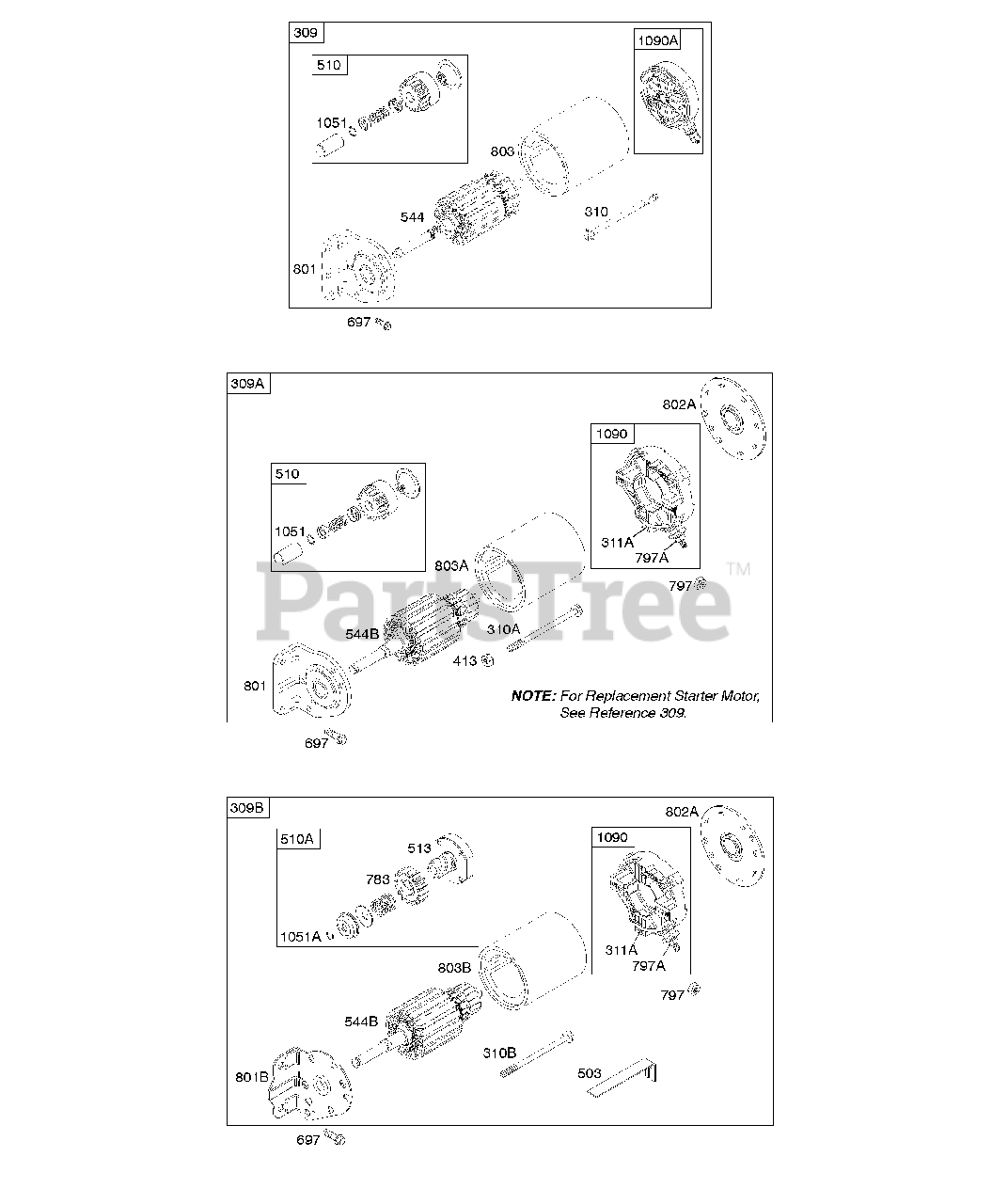 Briggs & Stratton 350447-1375-E1 - Briggs & Stratton Horizontal Engine ...