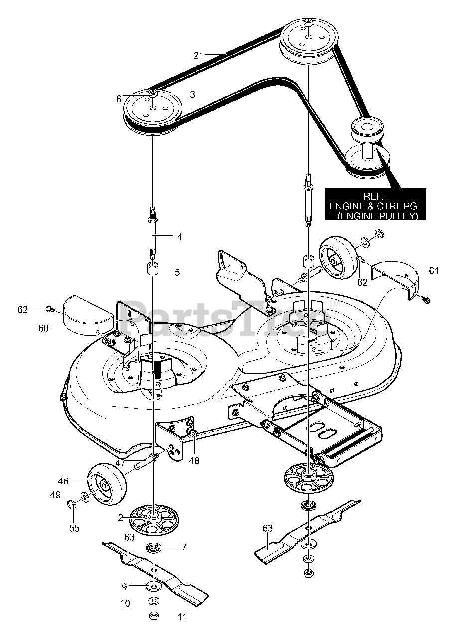 Murray 42581x50d Murray 42 Lawn Tractor 2001 Deck Assembly Part 3