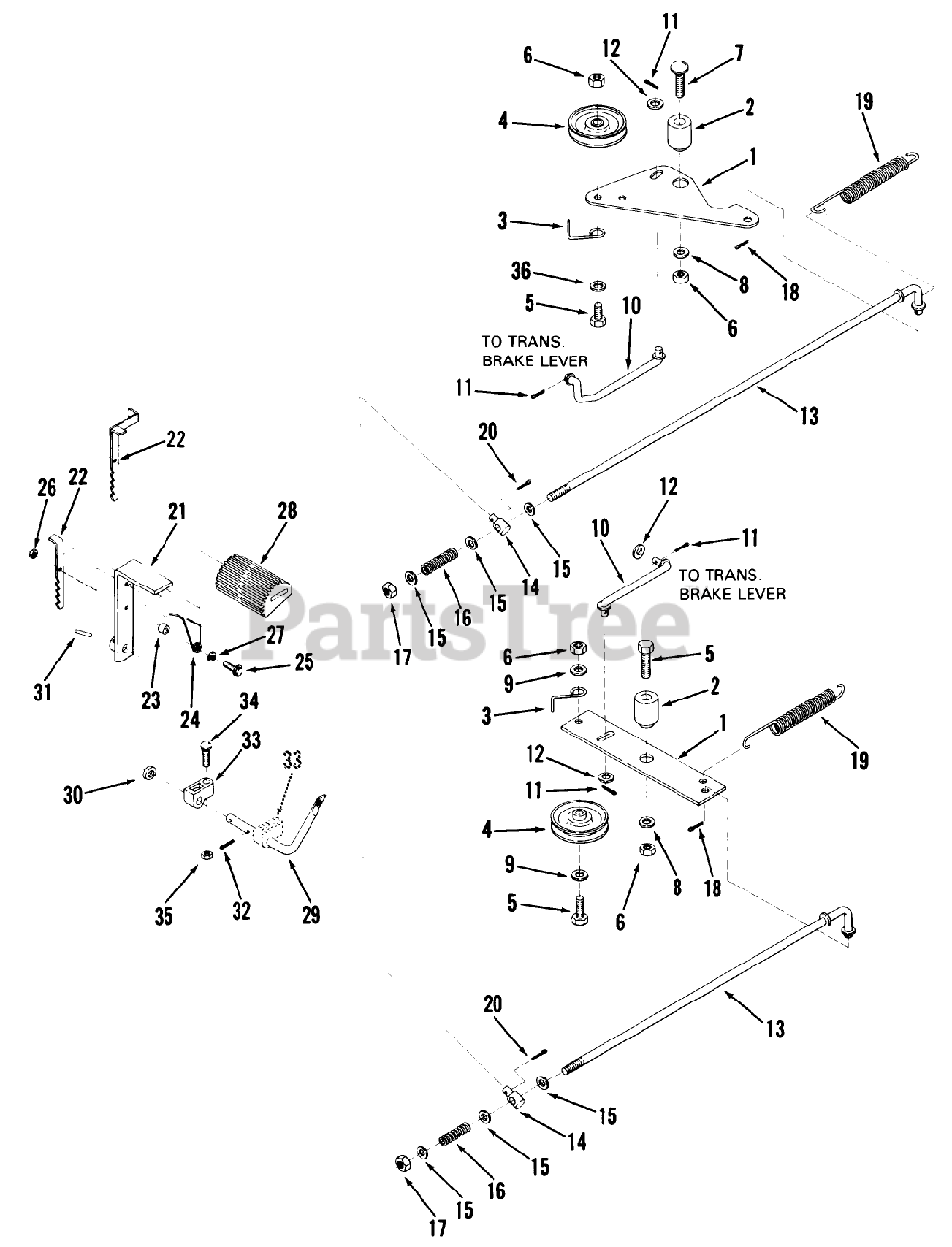 Toro 93-08BP02 (A-81 E) - Toro Rear-Engine Riding Mower (1979) BRAKE ...