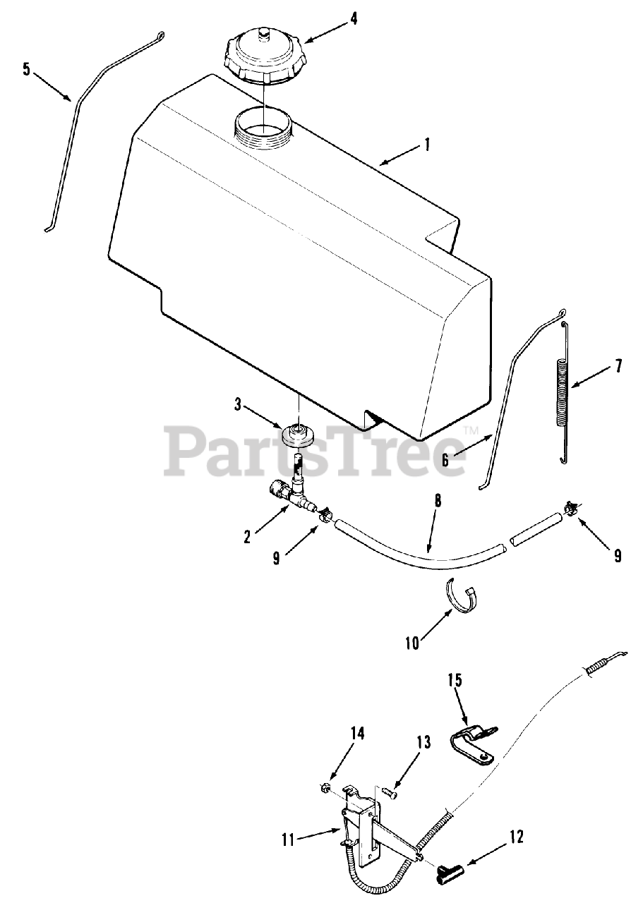 Toro B3-11B502 (111-5) - Toro Rear-Engine Riding Mower (1986) FUEL ...