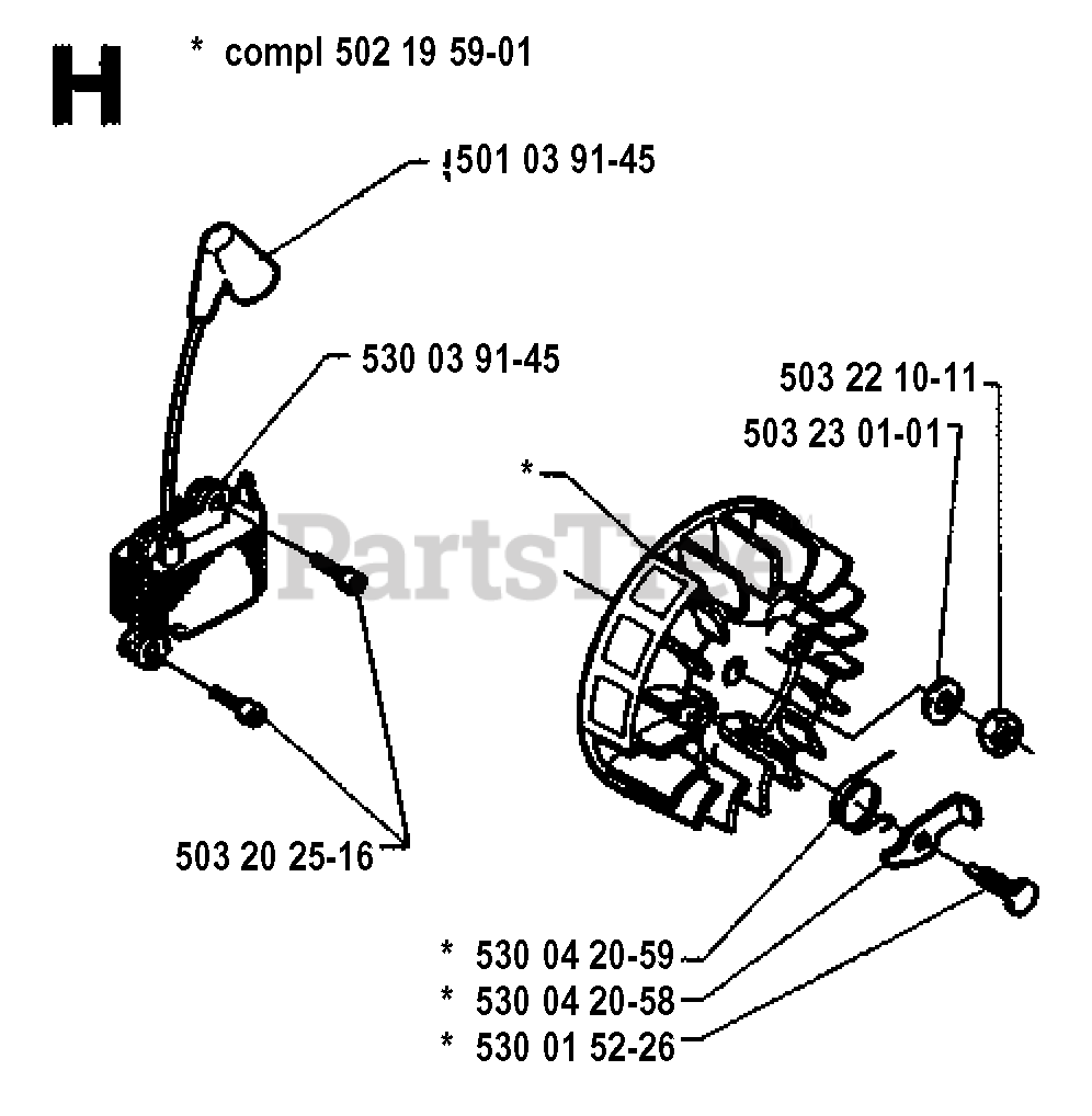 Husqvarna 240 Rbd Husqvarna String Trimmer Sn 19950100001 19970500000 Ignition System 2668