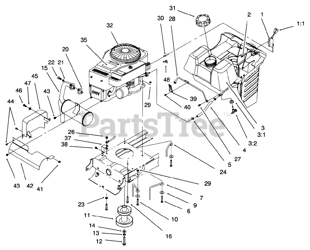 Toro 71193 (14-38 HXL) - Toro Lawn Tractor (SN: 069000001 - 069999999 ...