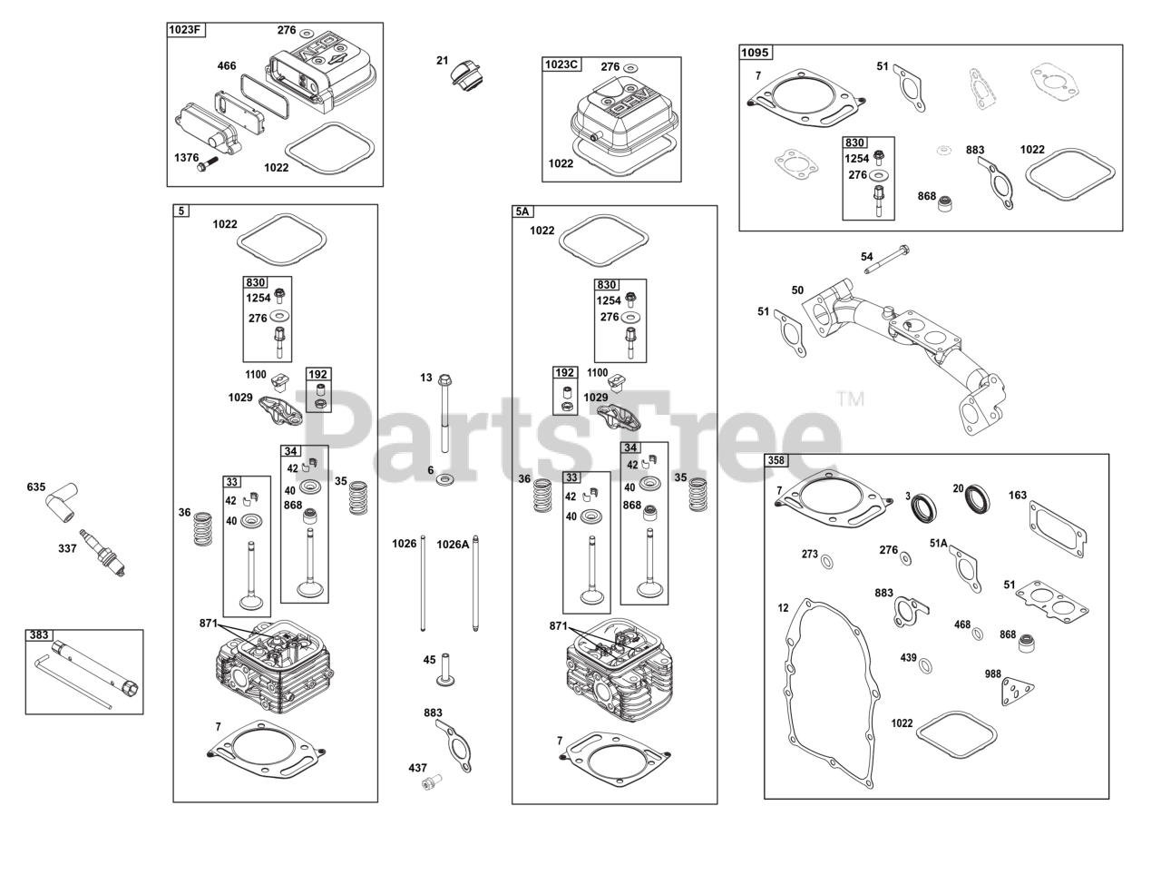 Briggs & Stratton 386447-0090-G1 - Briggs & Stratton Horizontal Engine ...