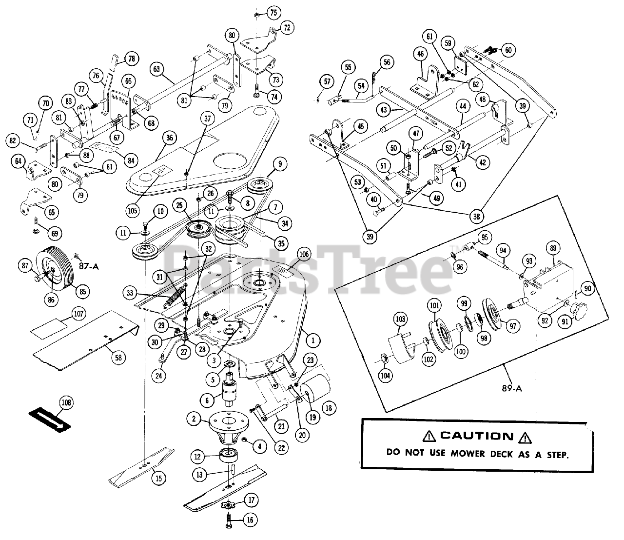 Wheel horse mower deck parts online list