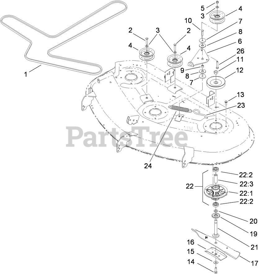 Toro zero turn 2025 50 inch deck belt