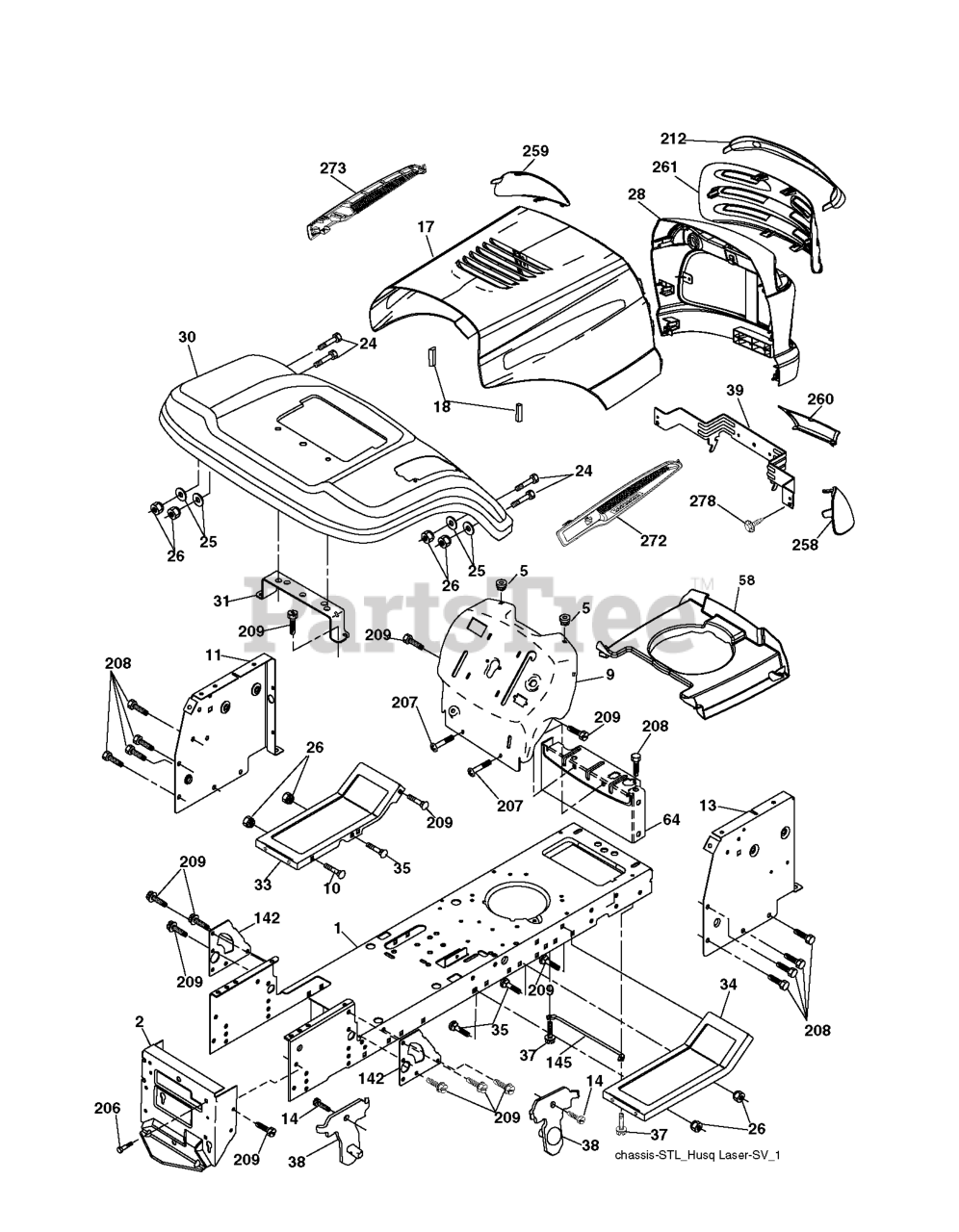 Husqvarna LT 131 (960110265-01) - Husqvarna Lawn Tractor (2008-01 ...