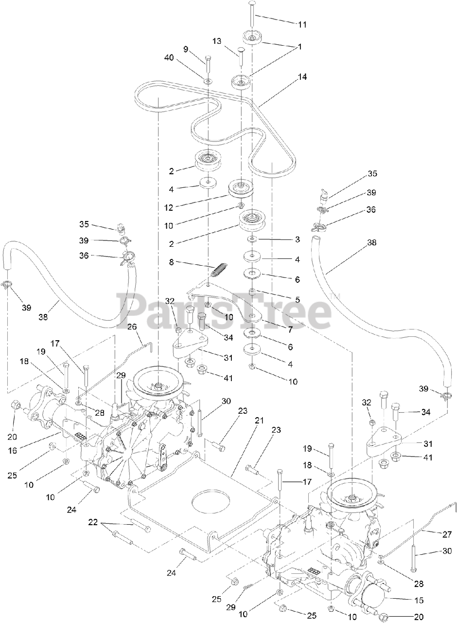 Toro rear wheel discount drive belt replacement