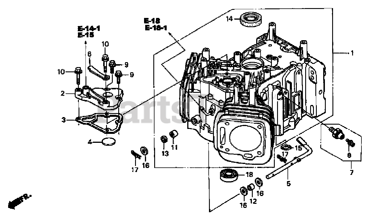 Honda GXV670 - Honda Engine, Made in Japan Cylinder Barrel Parts Lookup ...