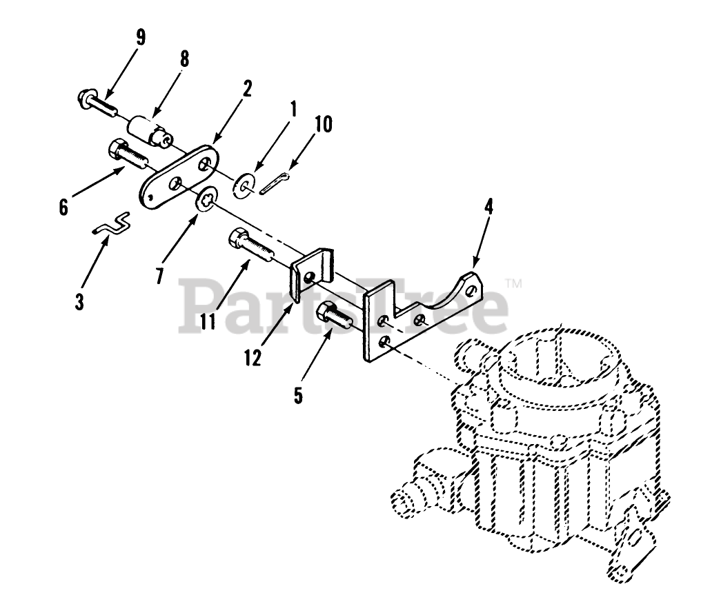 Toro 31-20OE01 (520-H) - Toro Garden Tractor (1988) CHOKE LINKAGE Parts ...