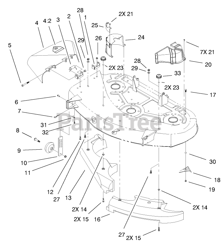 Toro 71228 (17-44 HXL) - Toro Lawn Tractor (SN: 210000001 - 210999999 ...