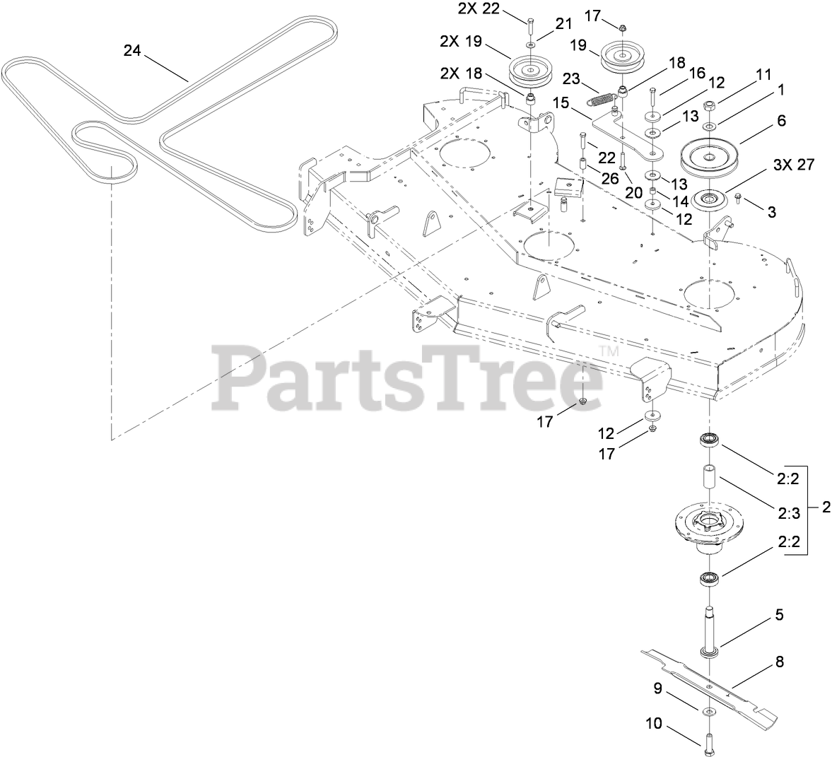 Toro 74824 (ZX 6050) - Toro Titan Zero-Turn Mower (SN: 310000001 ...