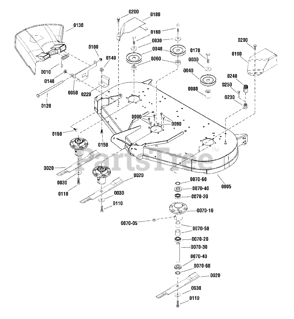 Snapper SPX 2548 (2691187-00) - Snapper LT150 Series 48