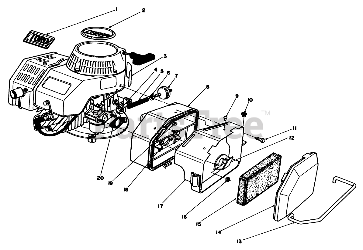 Toro 59260 Toro Replacement Engine, 2Cycle (SN 400001 499999