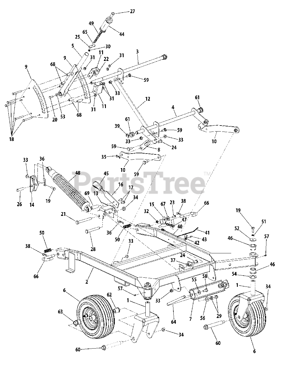 Cub Cadet FMZ 50 (17AF4BFP710) Cub Cadet 50" ZeroTurn Mower Deck