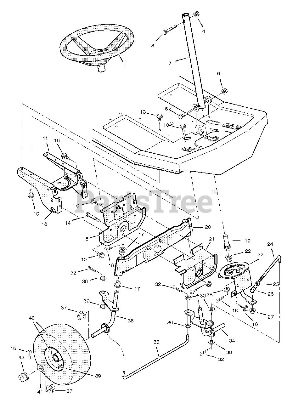 1996 murray discount riding mower parts