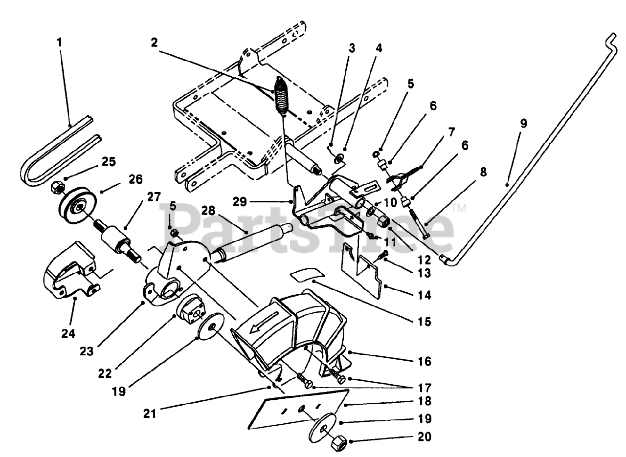 Toro 58410 - Toro Edger, 2hp (sn: 007000001 - 007999999) (1987) Pivot 