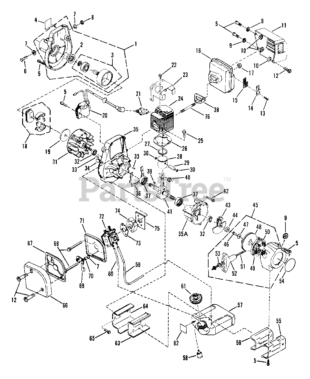 Snapper 215 Sst (86268) - Snapper String Trimmer General Assembly Parts 