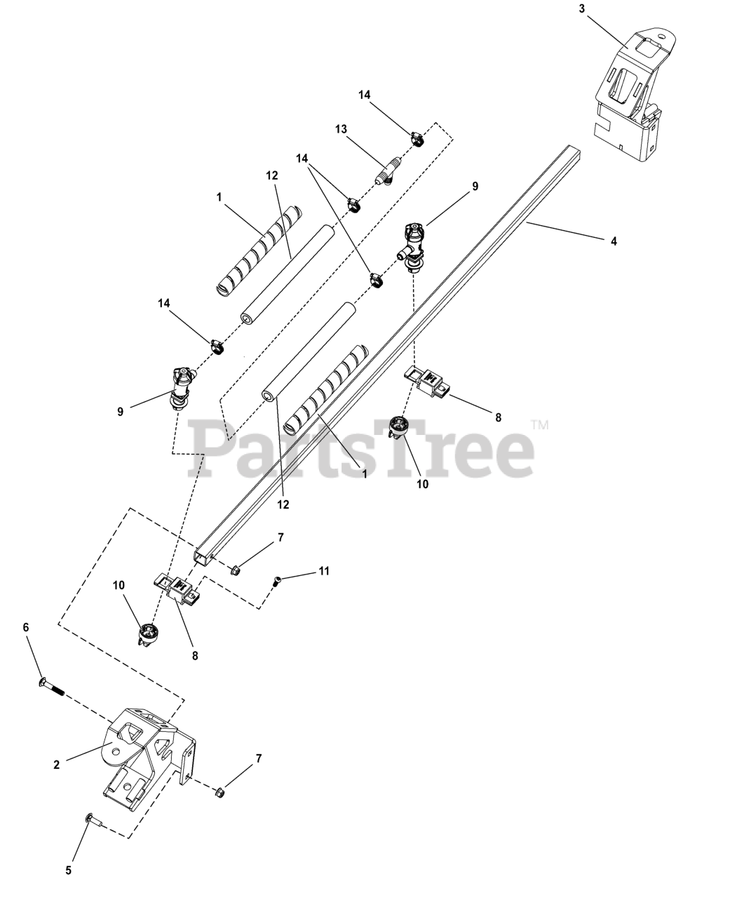 Ferris FS 5250 (5901756) Ferris Voyager Series StandOn Spreader Spray Boom Group Central