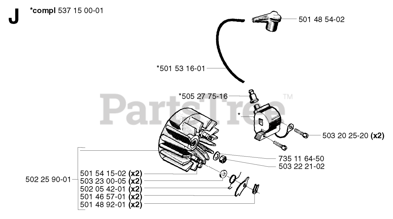 Husqvarna 252 Rx Husqvarna String Trimmer Sn 20023100001 20145199999 Ignition System 9835