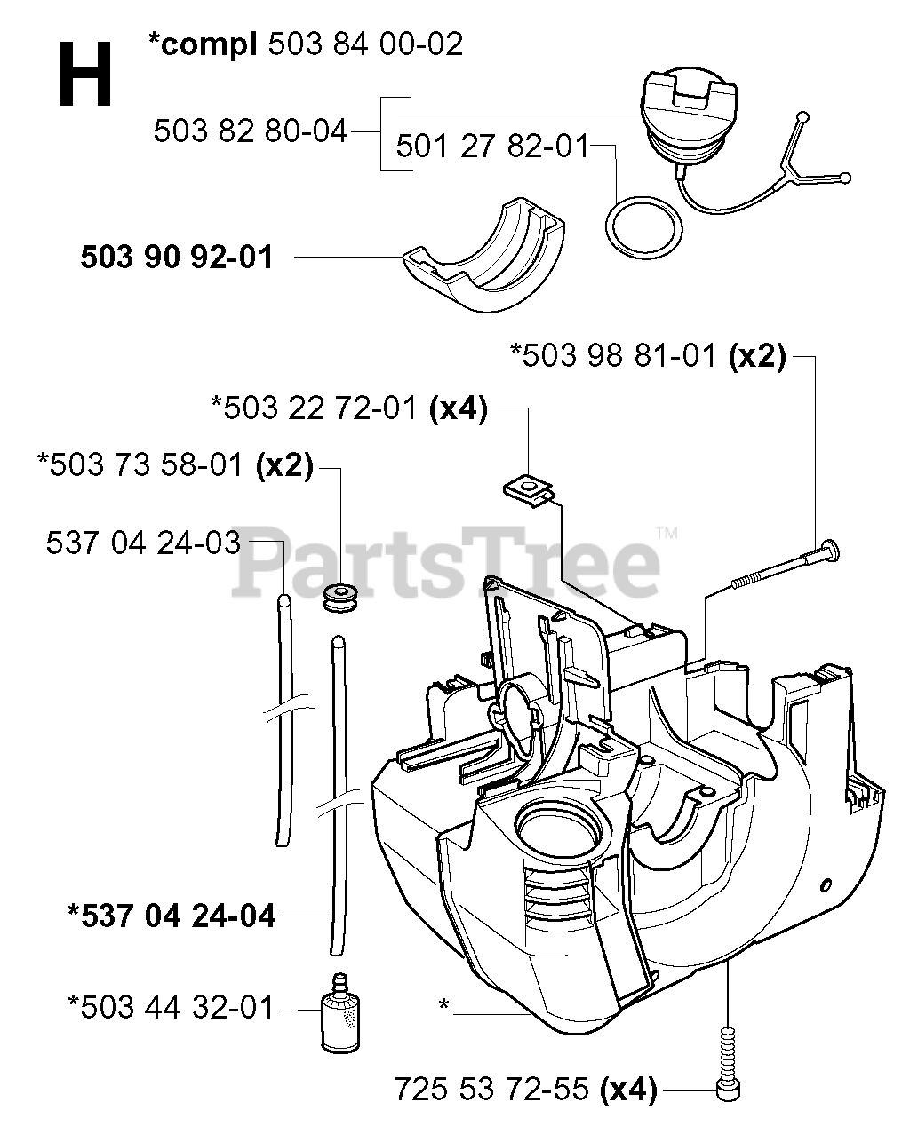 Husqvarna 227 Ld Husqvarna String Trimmer Sn 20004000001 And Above Crankcase Parts Lookup 8332