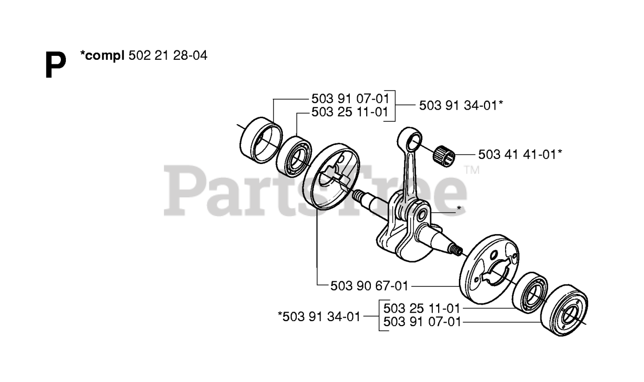 Husqvarna 235 R Husqvarna String Trimmer Sn 20060100001 20061400000 Crankshaft Parts 4195