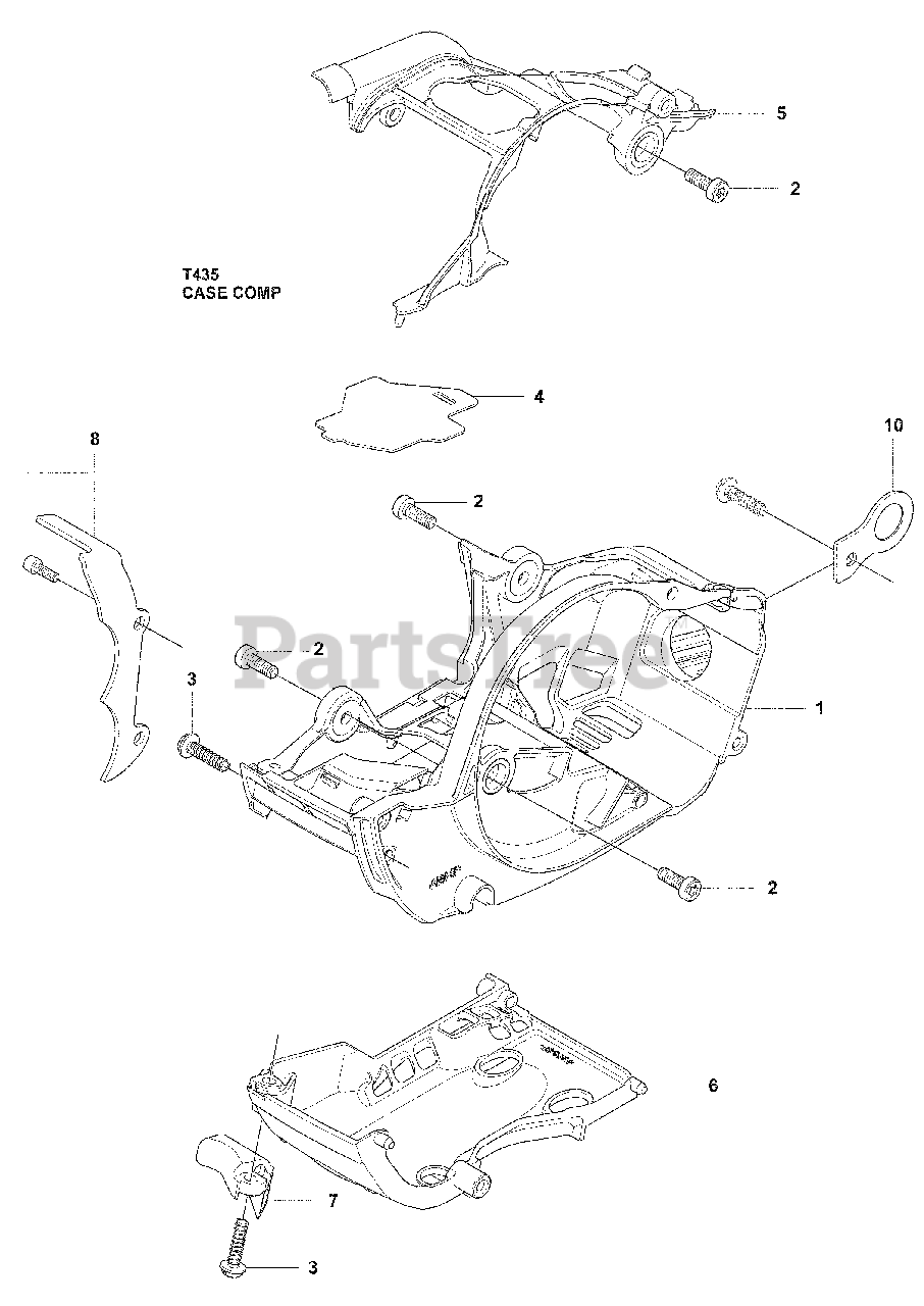 Husqvarna T 435 Husqvarna Chainsaw (200902) Case Parts Lookup with
