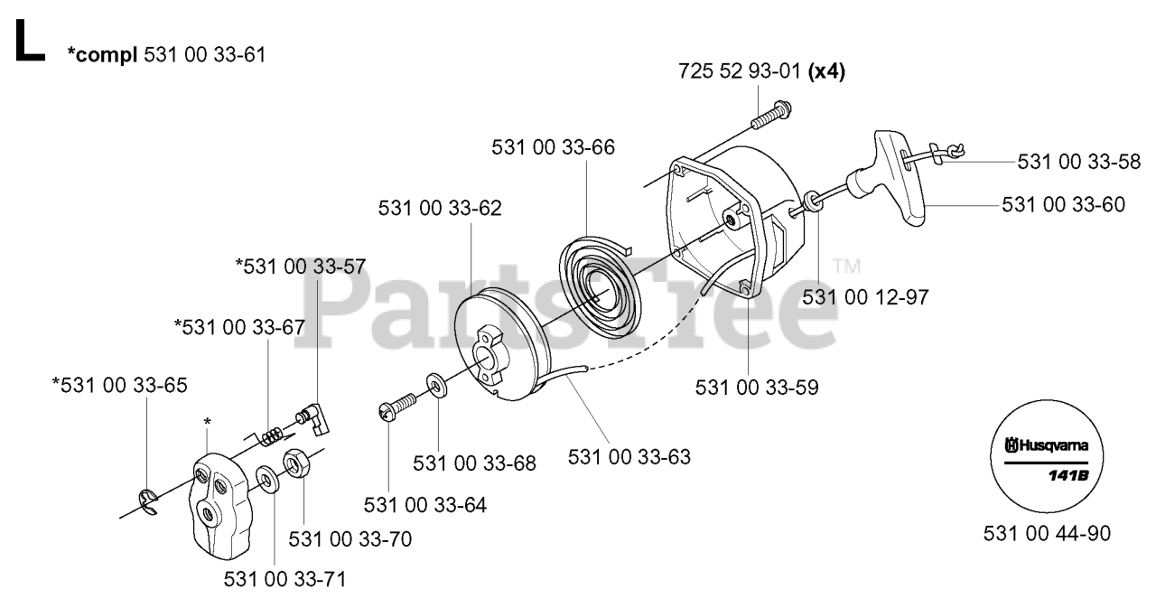 Husqvarna 141 B - Husqvarna Backpack Blower (SN: 20041400001 & Above ...