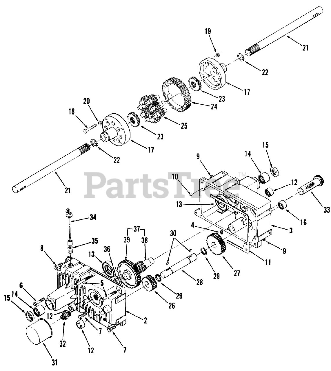 Toro 91-16K801 (C-161) - Toro Lawn Tractor (1979) TRANSAXLE Parts ...