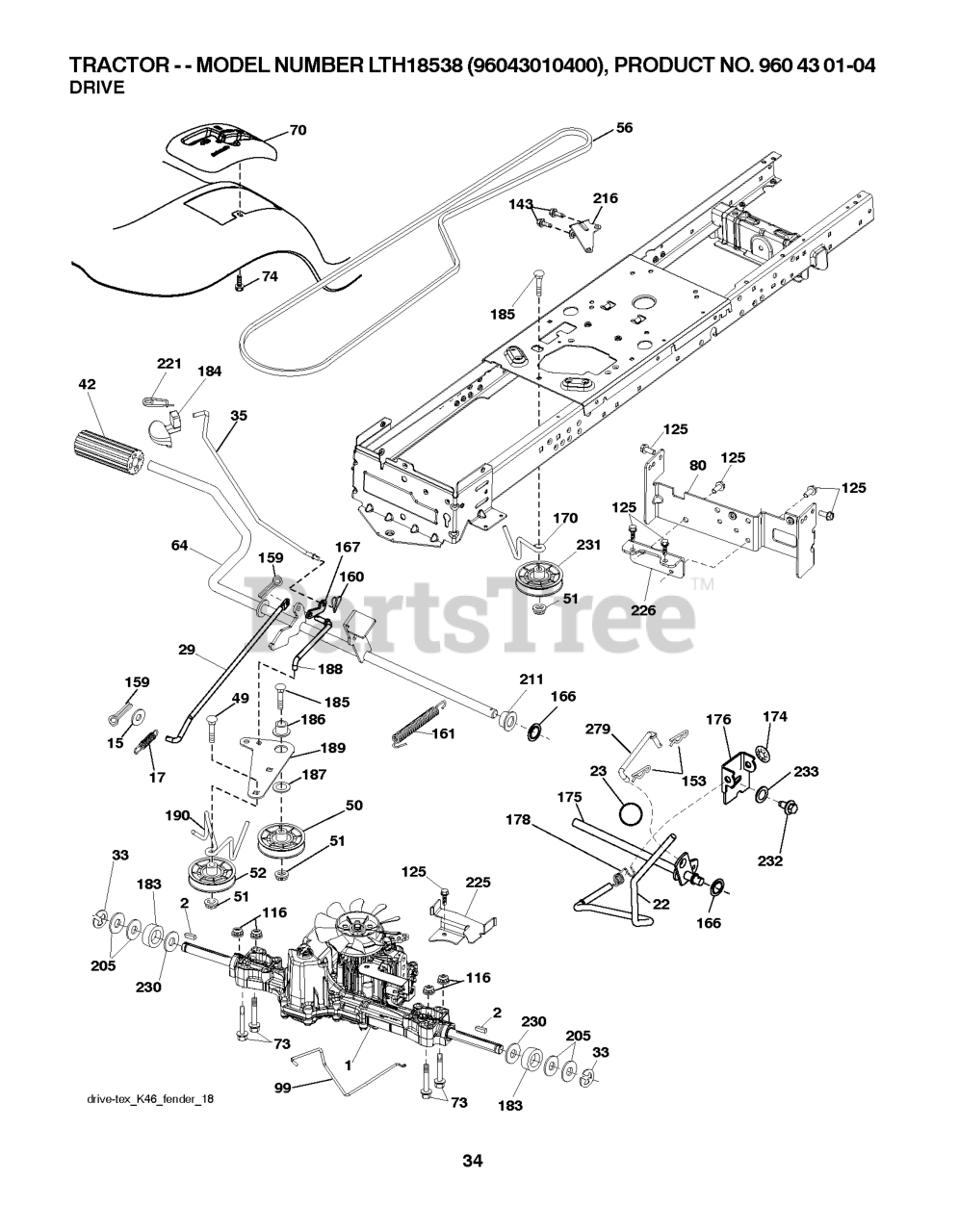 Husqvarna LTH 18538 (960430104-00) - Husqvarna 38