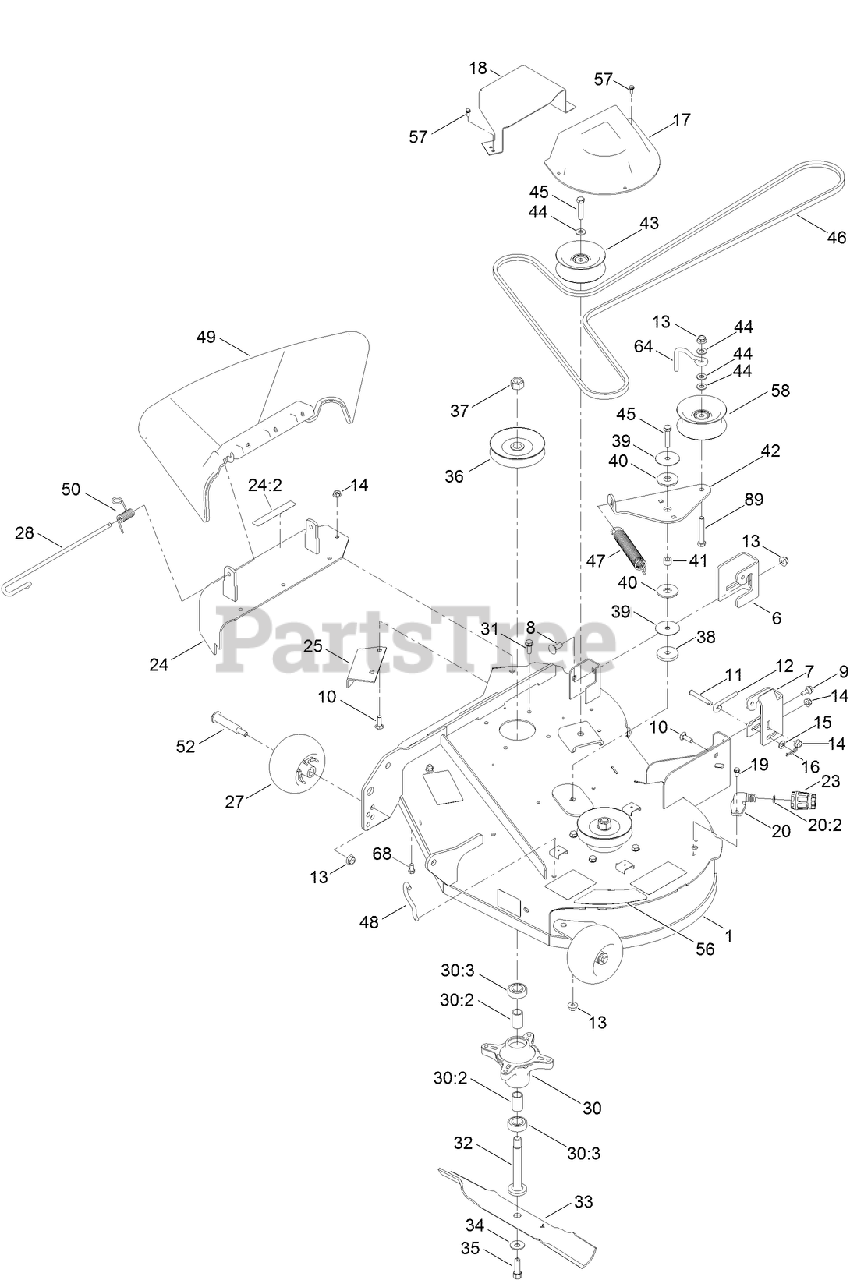 Toro mower deck discount pulley