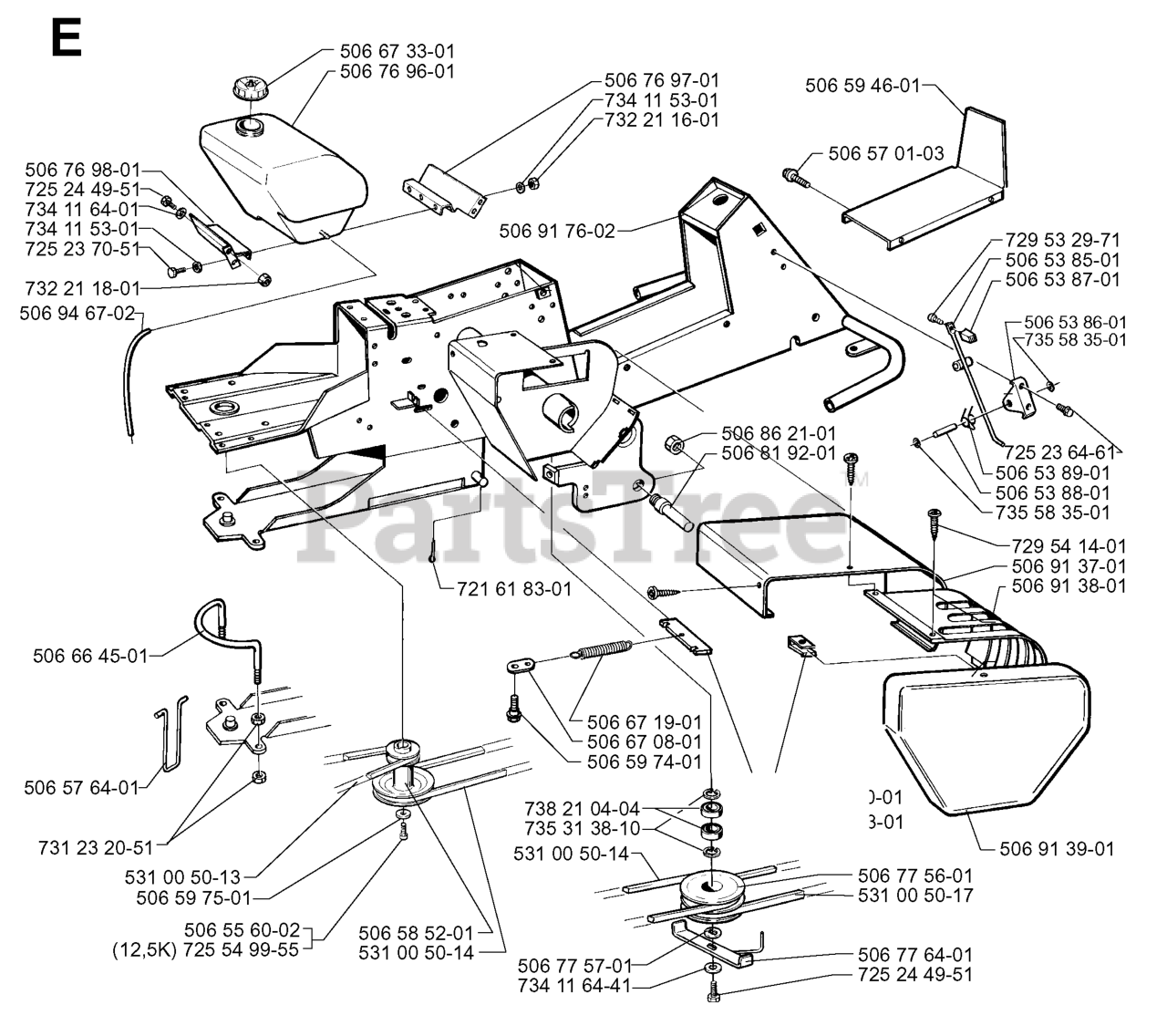 Husqvarna R 970 Husqvarna Swedish Riding Mower 1997 03 Chassis Frame Parts Lookup With 3608