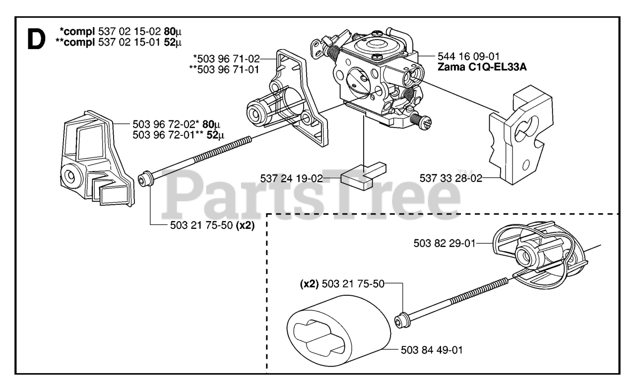 Husqvarna 338 XPT - Husqvarna Chainsaw, CARB (SN: 20063600001 & Above ...